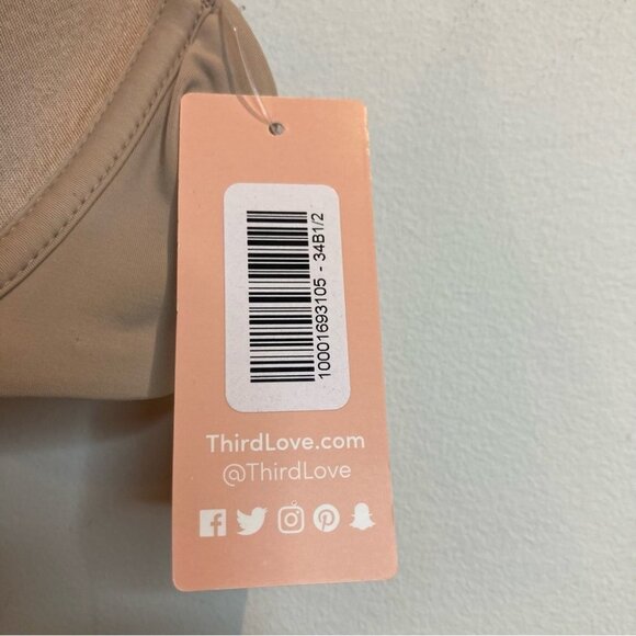 THIRDLOVE Sz 34B1/2 Padded Underwire Adjustable  Bra NWT - Picture 3 of 7